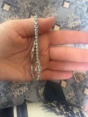 MCM Silver Crystal Tennis Bracelet